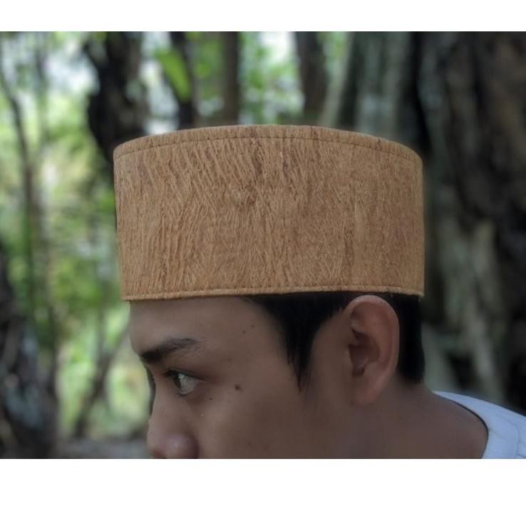 G2G3  | TER | peci songkok kulit kayu asli 100% kulit kayu | peci kulit kayu | kopiah pria 7A0