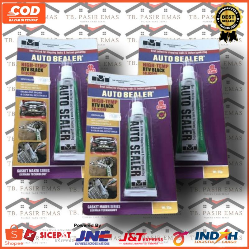 COD Termurah Lem Auto Sealer Hitam Klebermann 35gr Lem Auto Siler General Bening Clean Clear 35gr