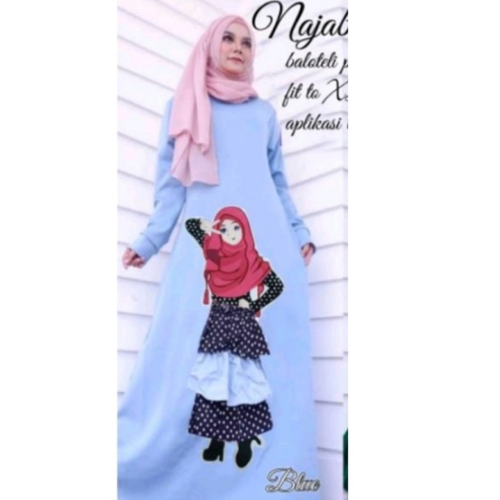 FWG - NAJABI MAXI HIJAB / HIJAB / MAXI TERBARU / HIJAB TERBARU WANITA / PAKAIAN WANITA HIJAB