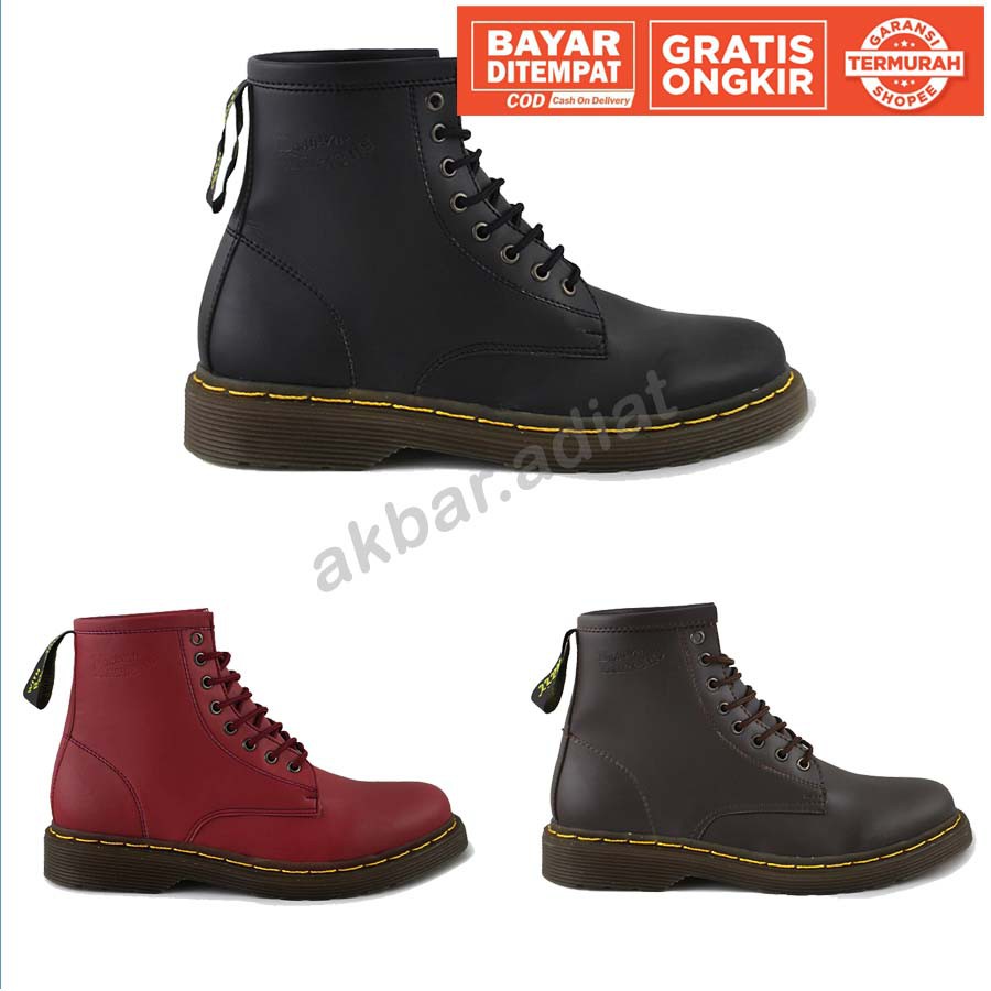 Sauqi Walkers DM Sepatu Boots Semata Kaki 8 Hole Pria