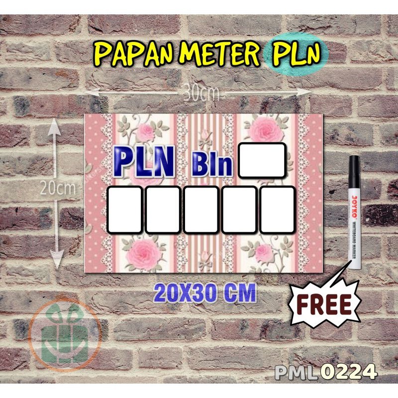 

SBC Papan Meter Listrik PLN PAM motif Unik - Shabby 24