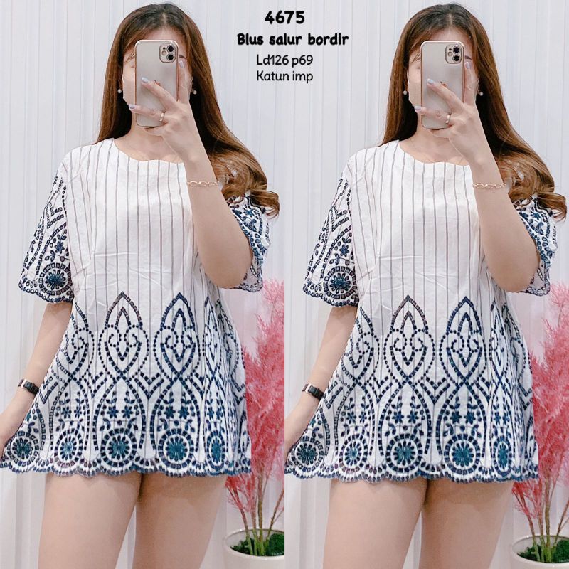 476# BLOUSE JUMBO KATUN IMPORT BORDIR MIX