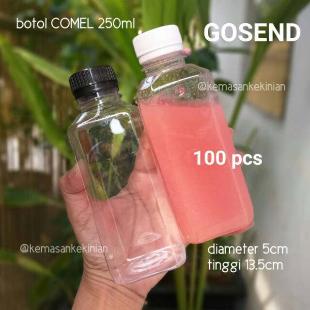 Botol plastik 250ml botol comel 100 pcs per pack botol minuman kekinian