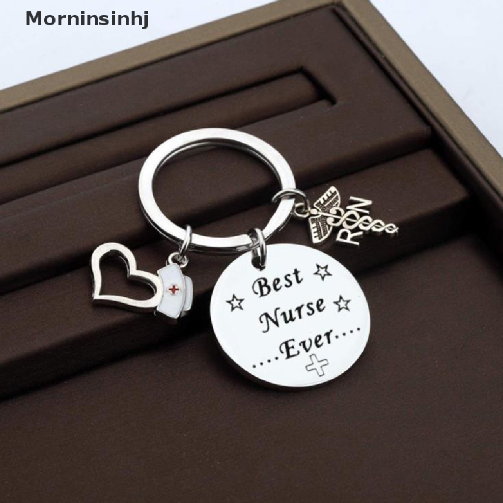 Mornin 1Pc Gantungan Kunci Hari Perawat Nurse Week Doctor Gift Pendant Keyring Best Nurse Ever id