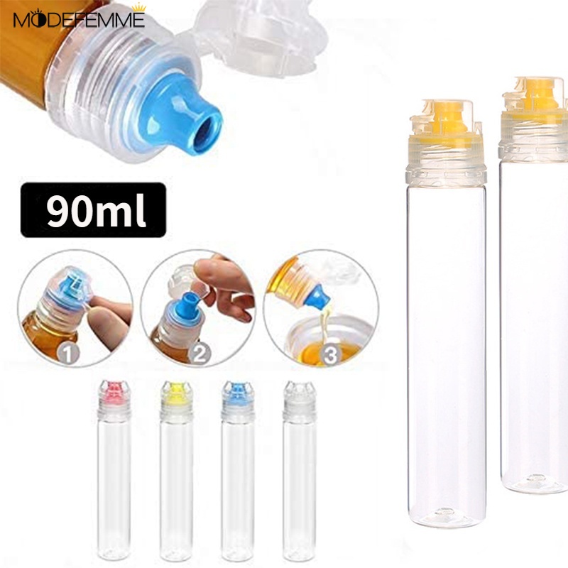 Botol Dispenser Madu / Sirup / Cuka / Minyak Portabel Bahan Plastik Ukuran 90ml Untuk Dapur