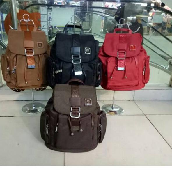 ❆ RANSEL JUNFA TALI LANGSUNG MODEL SERUT BAHAN kANVAS KODE 7967-96 ♧