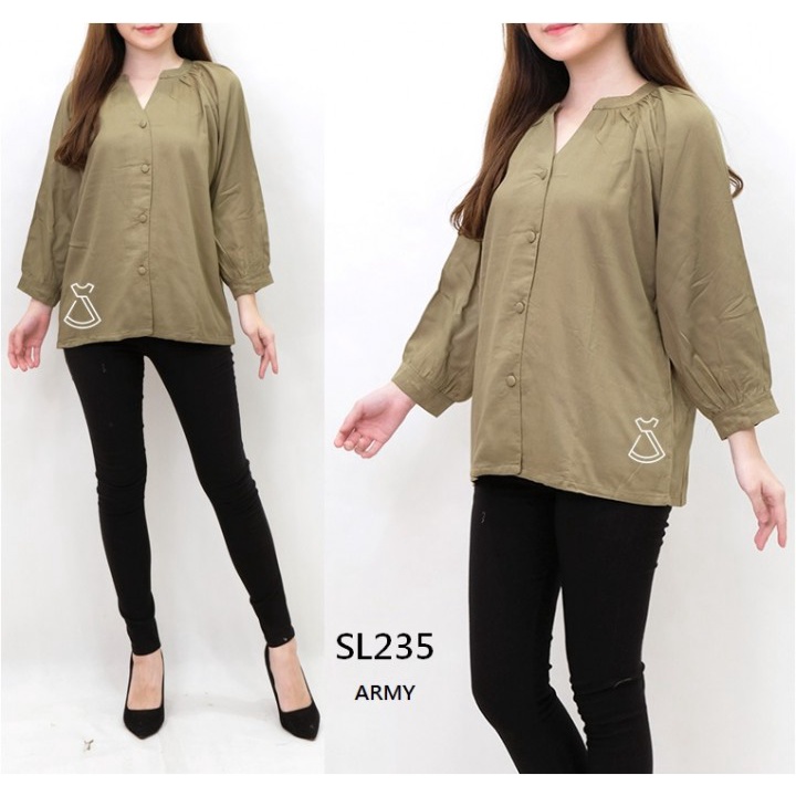 SL235 - Atasan Wanita Rayon Twill Korean Look