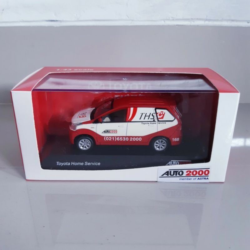 Diecas Mobil Toyota Home Service Alloy Original - Miniatur Avanza THS Skala 1:43 (Panjang 9.5cm)
