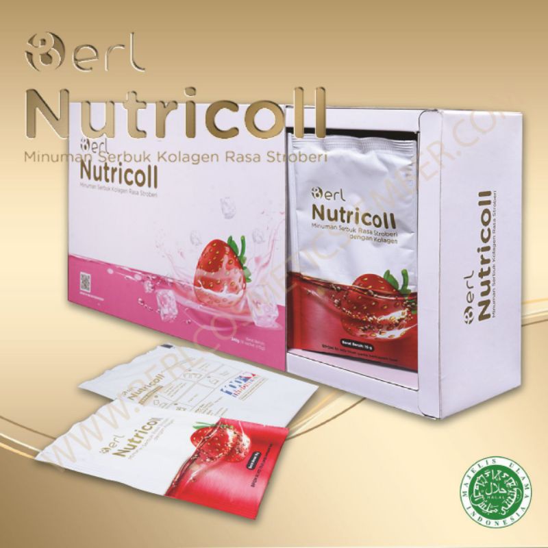 

B Erl Nutricoll minuman serbuk kolagen rasa strawberry BPOM Halal