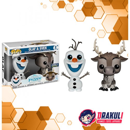 Drakuli Hobbies Toys Funko Pop Disney Olaf's Frozen Adventure - Olaf & Sven 2 Pack