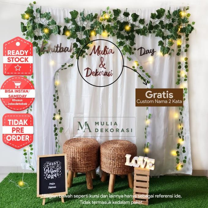 Helnan_Store | Dekorasi Backdrop Lamaran Nikahan Syukuran Aqiqah Khitan Paket Aa