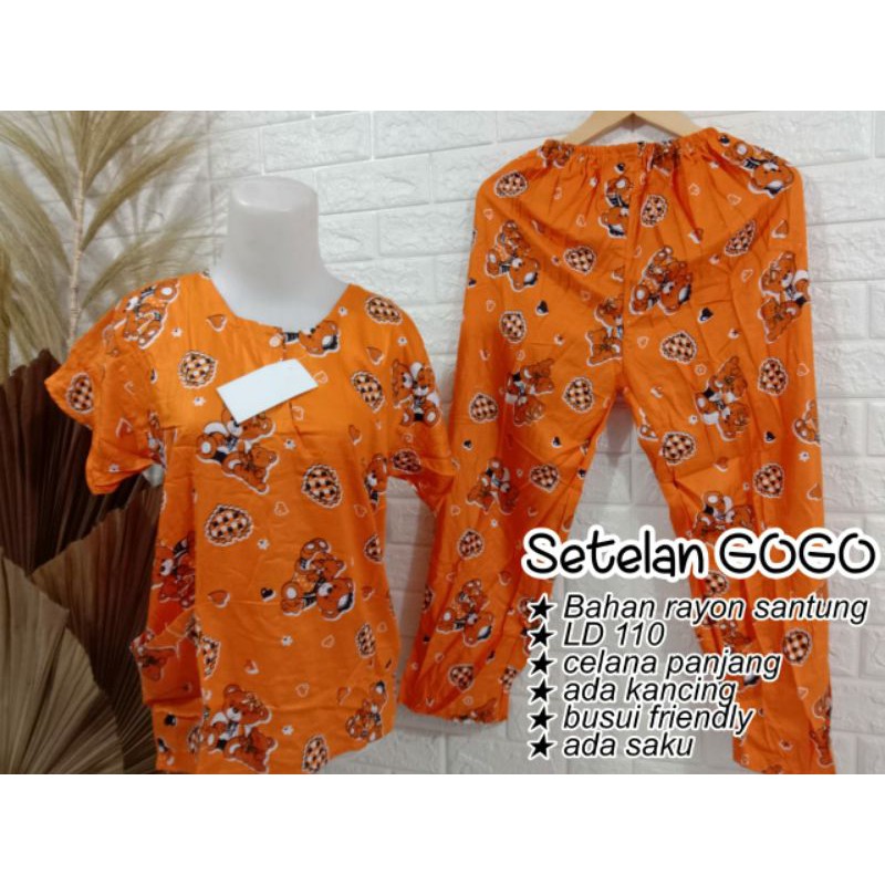 setelan gogo cewek celana panjang baju wanita