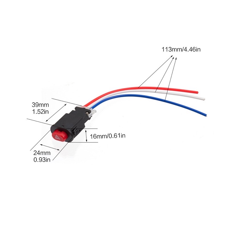 TERMURAH Saklar Hazard Motor/ Saklar Tombol Push On Off Lampu Hazard