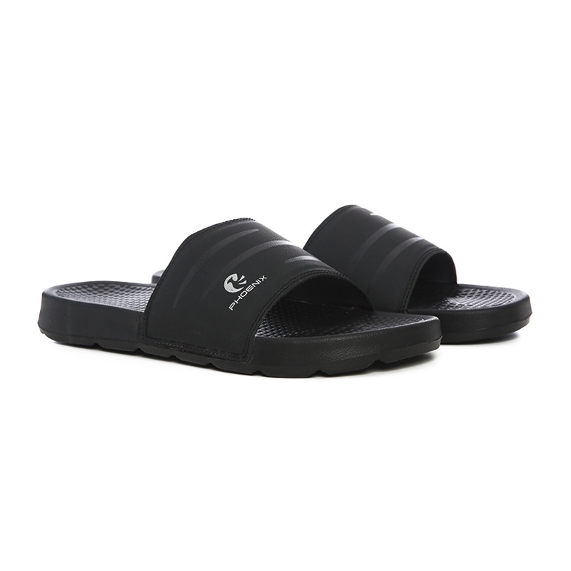 Phoenix Hector Sandal Slip On Pria - Black