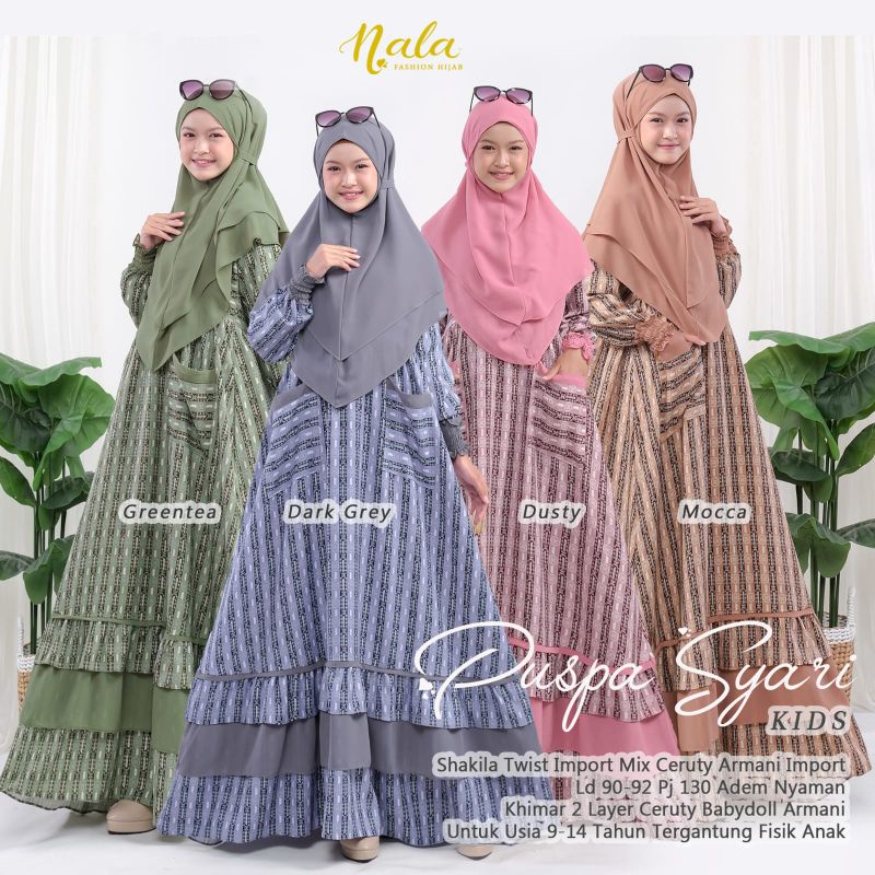 Puspa syar'i Kids by ORI Nala fashion hijab