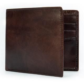 Dompet Pendek Pria Kulit Asli Simple Slim Fold Bisnis 