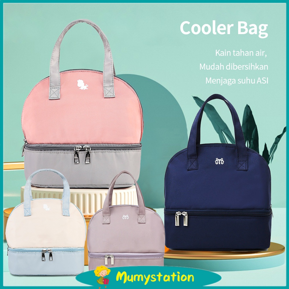 Mumystation tas susu bayi tas asi cooler bag Tas Penyimpan Dua lapisan Cooler Bag