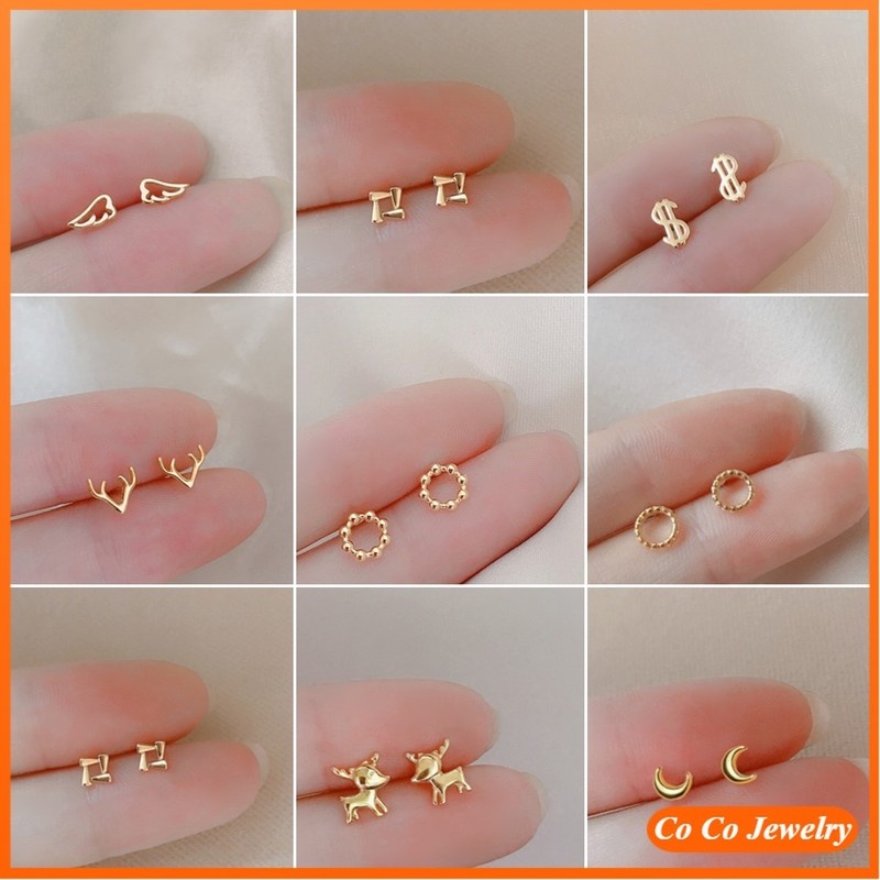 Butterfly Anting Stud Desain Kupu-Kupu Snowflake Gaya Simple Untuk Wanita