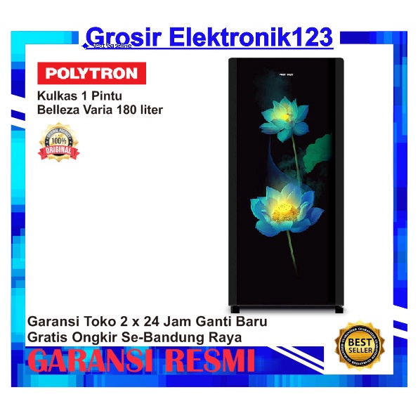KULKAS POLYTRON Kulkas 1 Pintu Belleza Varia 180 Liter PRA 18OLX