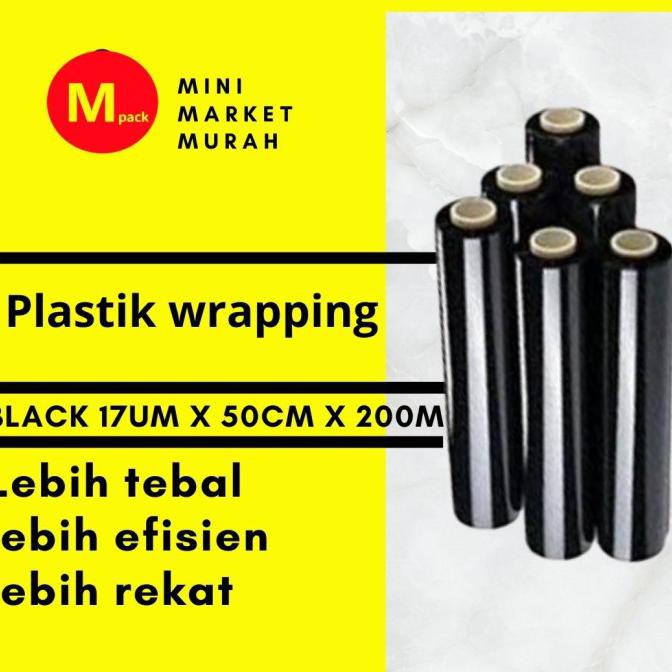 

BANTING HARGA Plastik wrap - wrapping barang hitam 50cm x 200m ready