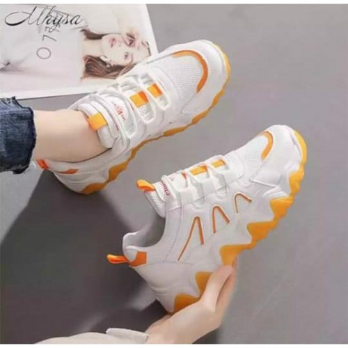 Sepatu Wanita Sepatu Sneakers Wanita Terbaru Sepatu Wanita Terbaru Sepatu Korea Wanita Sepatu Korean Style Wanita Sepatu Cewek Kekinian Sepatu Cewek Sneakers Sepatu Cewek Terbaru Sepatu Cewek Korea Dewasa Sepatu Sneakers Wanita Putih-KUNING