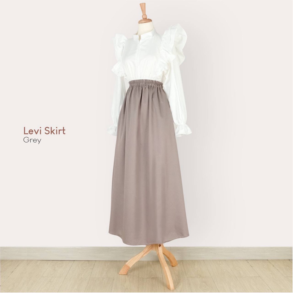 Levi Skirt | Rok Korea Polos Basic Panjang