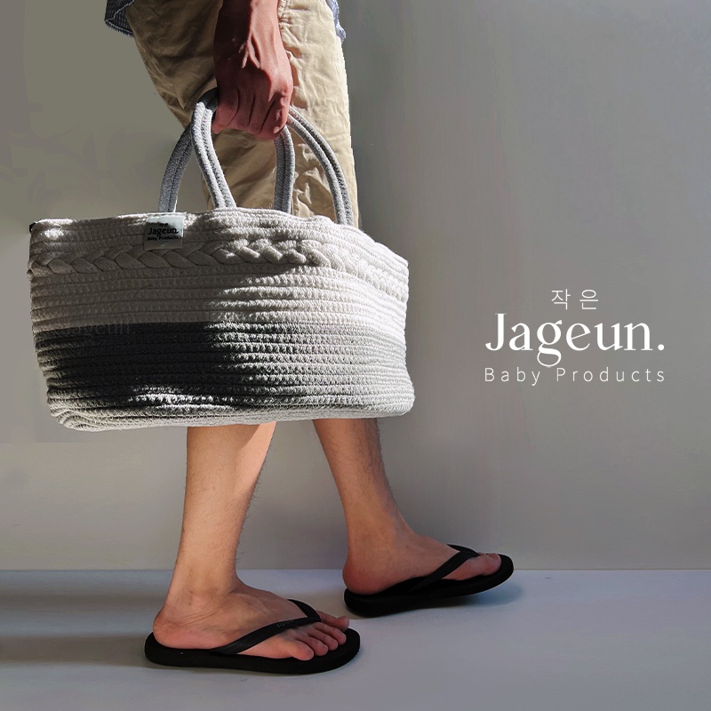 JAGEUN Premium Rope Caddy Diaper Bag | Tas Anyam Popok Peralatan Bayi