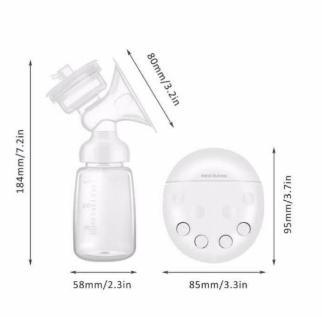 Breast Pump Elektrik Double Pump BPA FREE / Pompa asi Elektrik Pompa Botol Ganda Real Bubee ELECTRIC