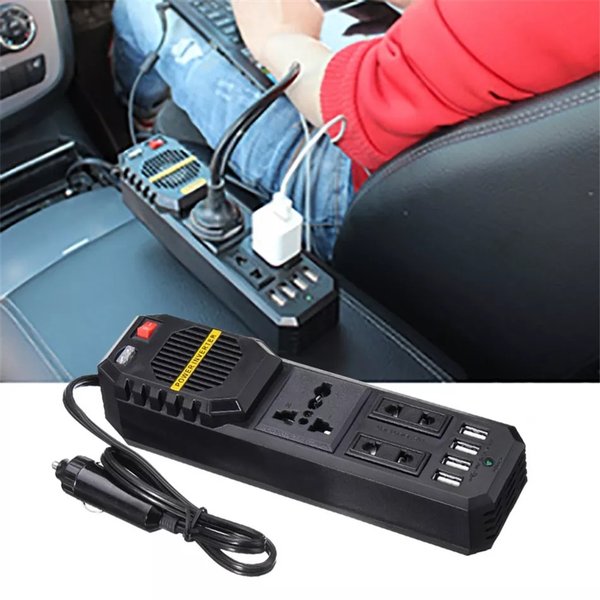 Power Inverter 200W Mobil Kendaraan Tegangan USB Adaptor Car