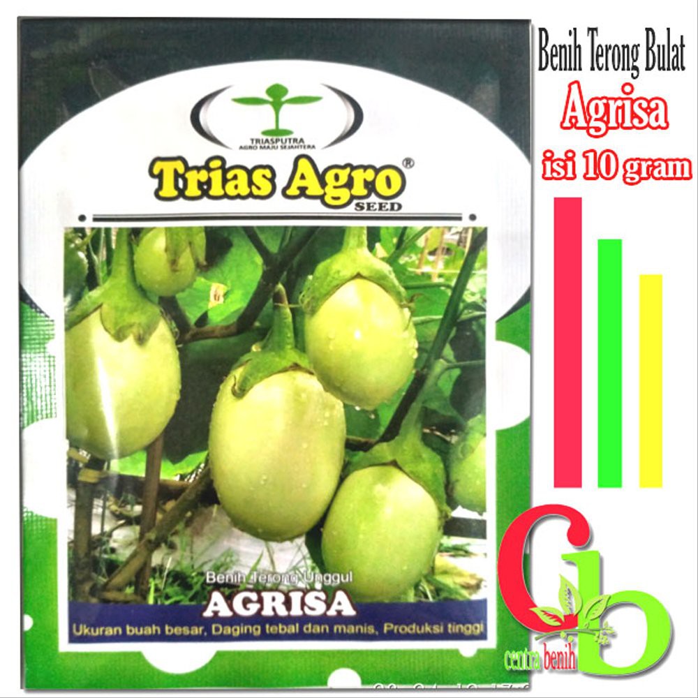 Benih Terong Hijau AGRISA isi 10 gram sekitar 2500 biji - bibit