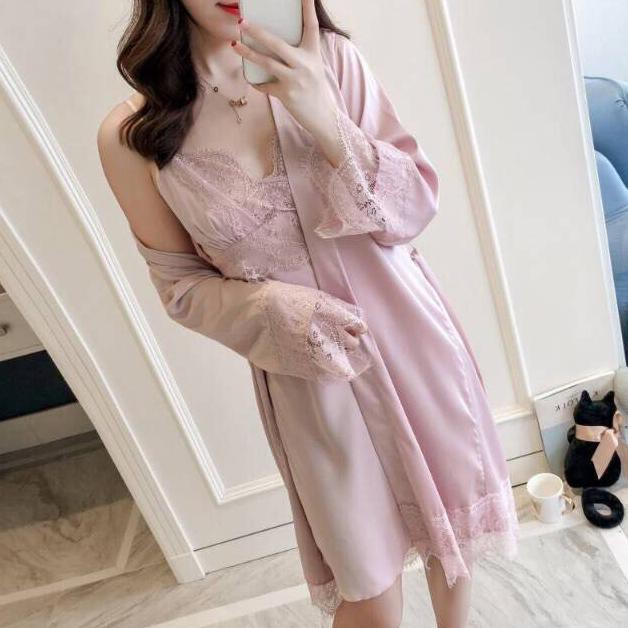 Best Seller # Kimono Tidur Satin Silk Lingerie Cantik 920 High Quality Premium