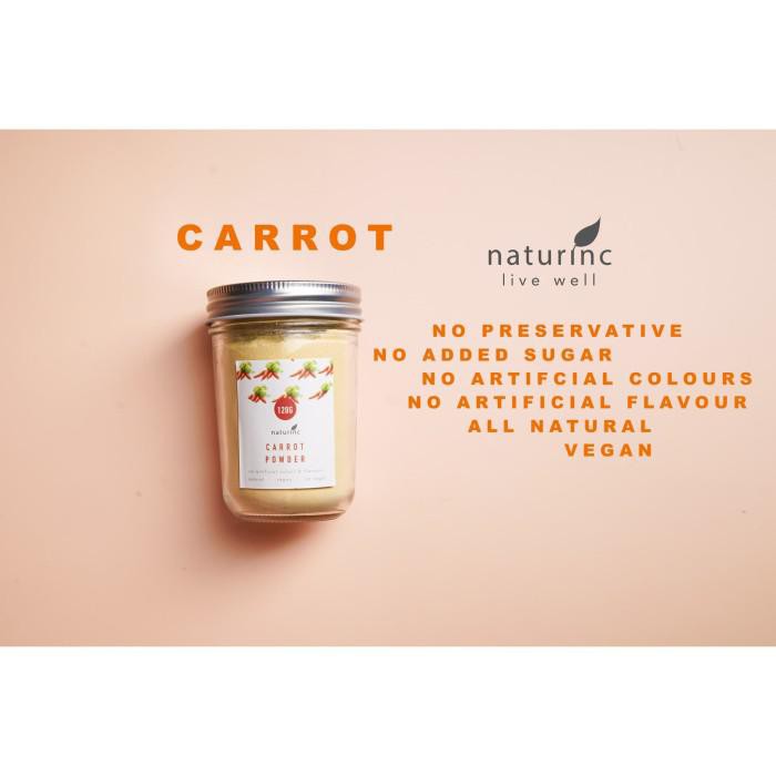 

NATURINC NATURAL CARROT POWDER BUBUK WORTEL GREEN JUICE JUS SAYURAN