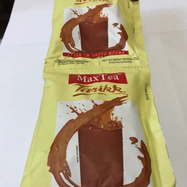 

MAXTEA TARIKK TEH TARIK 1 RENCENG 10 SACHET 25 gr 25gr - Max Tea Murah Grosir Pcs Renteng Saset