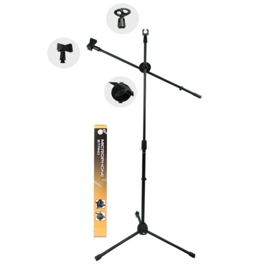 Stand Mic Berdiri Lantai Kaki Tiga Betavo ST 25 Original Standing Microphone ST-25 Kokoh Bagus