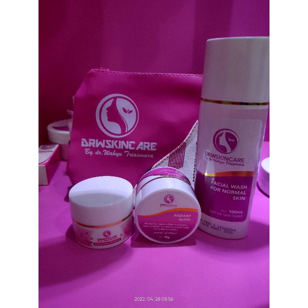 Paket Radiant Glow by drw skincare, free pouch cantik