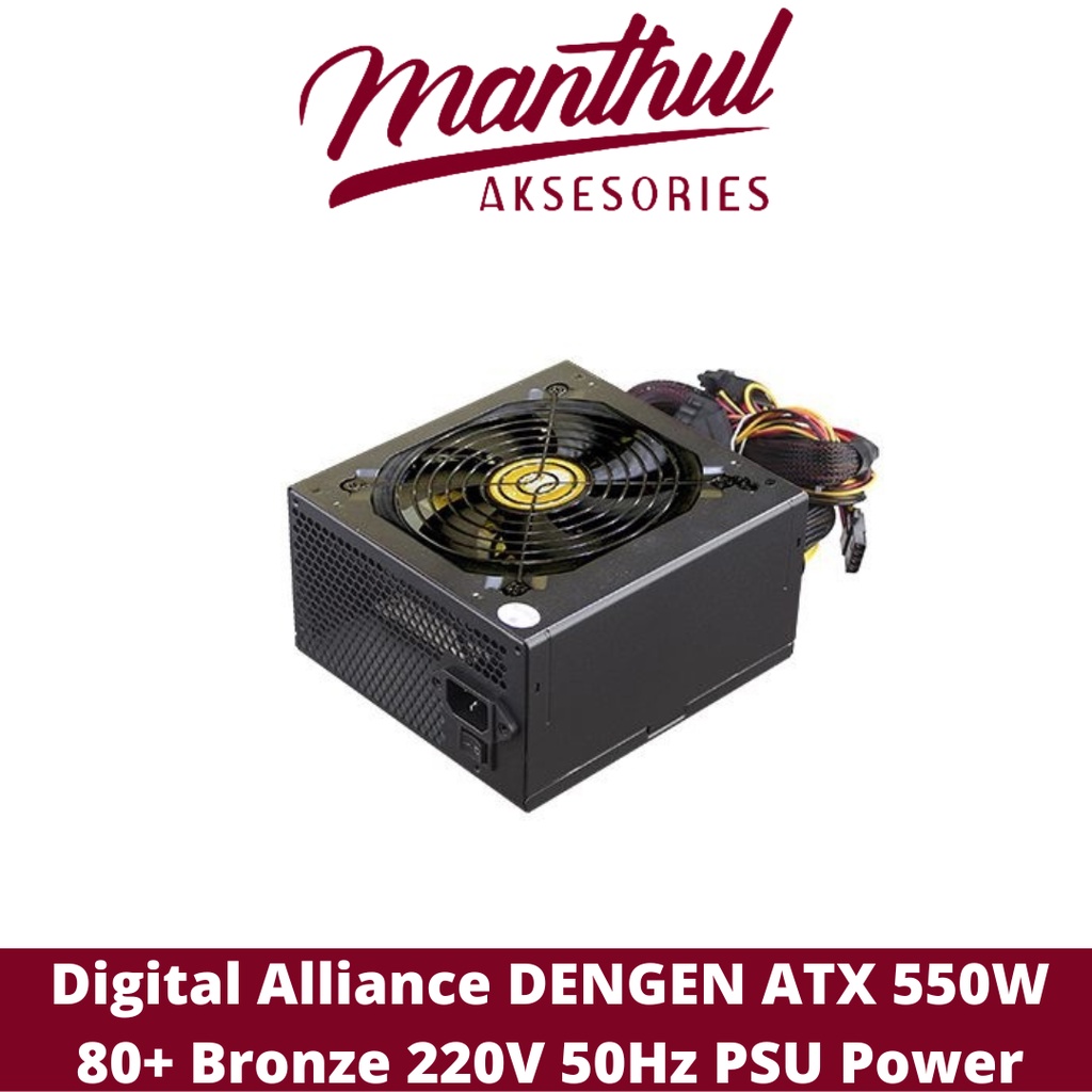 Digital Alliance DENGEN ATX 550W 80+ Bronze 220V 50Hz PSU Power Supply