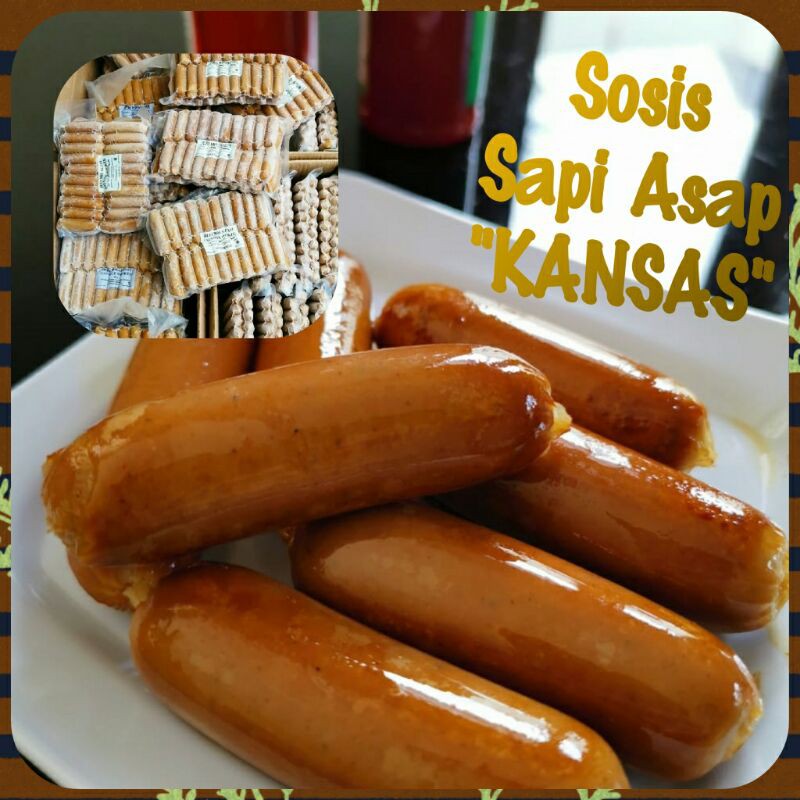 

Sosis Sapi Asap Kansas Kemasan Repack Isi 20pcs