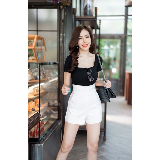 CELANA PENDEK HIGH WAIST TON BEWRY POLOS IMPORT BANGKOK/HOTPANT BANGKOK BESTSELLER (CLBRY015)