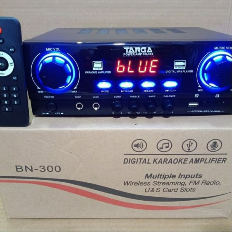 Ampli Targa BN - 300 Amplifier Karaoke Display Digital Bluetooth Usb