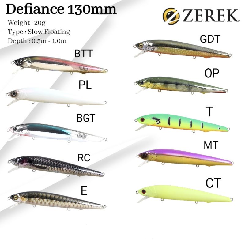 lure zerek Defiance 130mm / 20gr