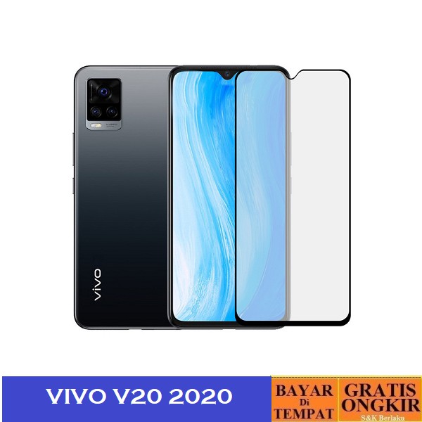 Tempered Glass Full Vivo V20 2020 Anti Gores Kaca Full Layar