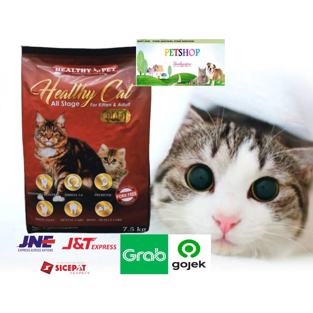 MAKANAN KUCING HEALTHY PET KITTEN ADULT 7.5 KG FRESHPACK