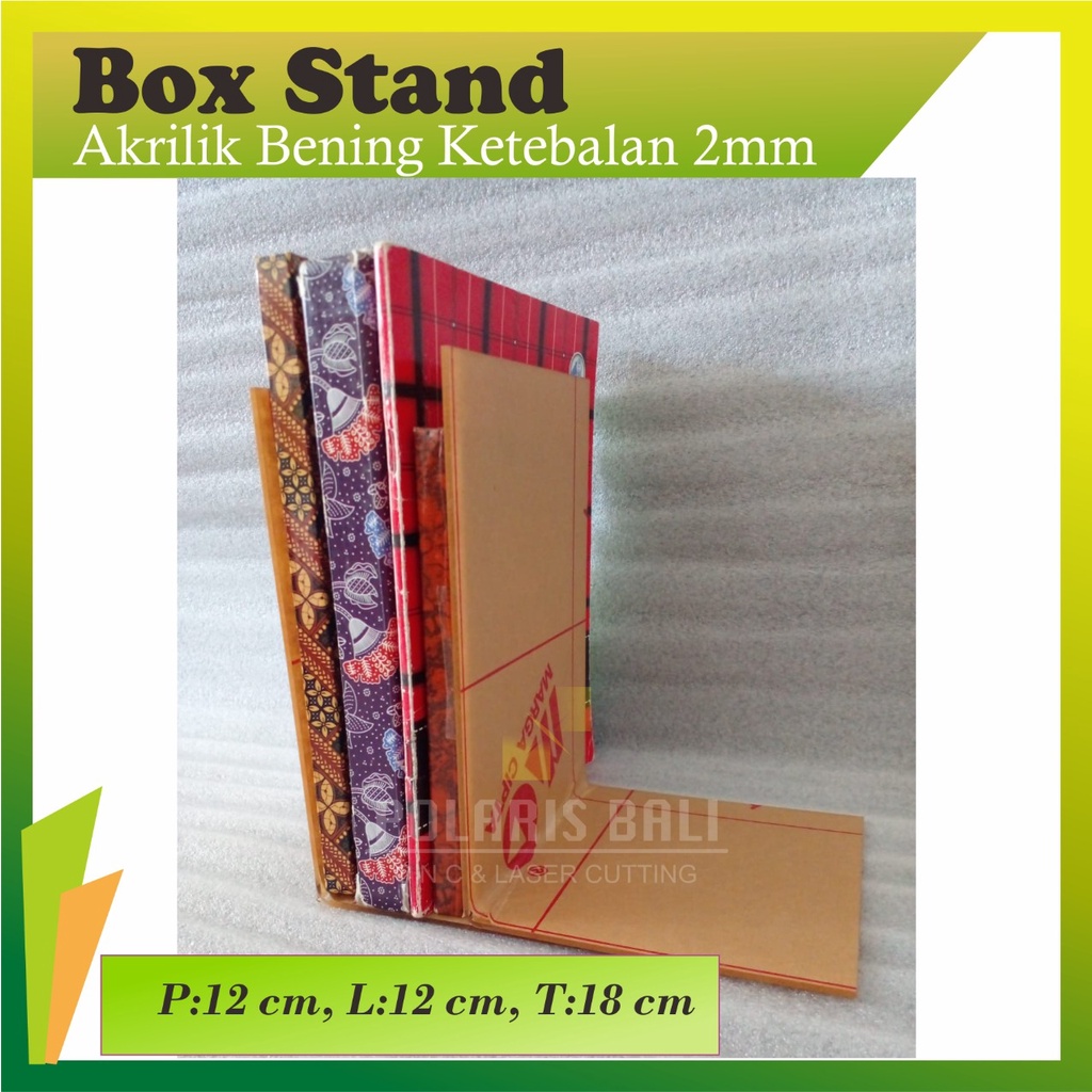 

ACRYLIC/AKRILIK BOOK STAND/PENAHAN BUKU/PEMBATAS BUKU GANJAL BUKU 2MM