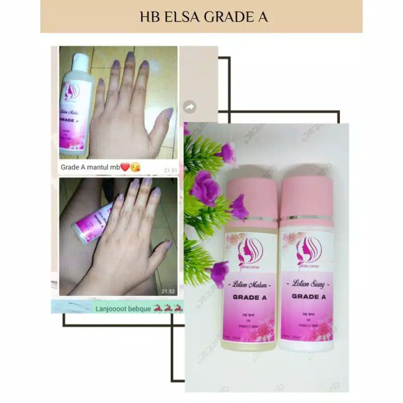 HB GRADE A  / hb grade a pink / handbody whitening super ELSA GRADE A original/ hb elsa grade a. Ter
