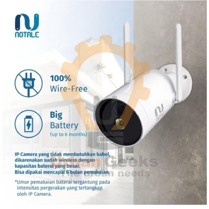 BISA COD Notale Outdoor Rechargeable Battery IP Camera CCTV Tanpa Kabel