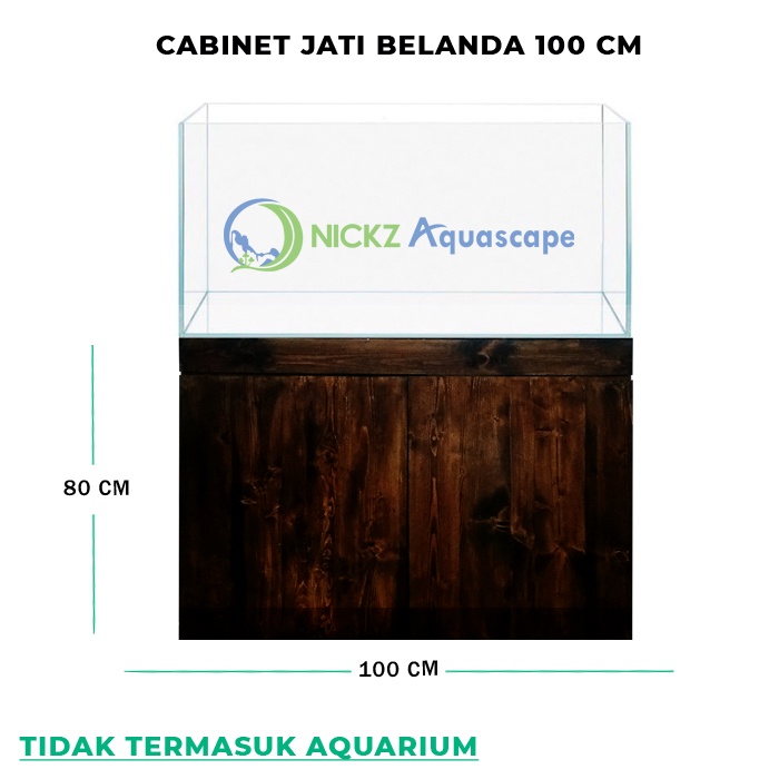CABINET AQUARIUM AQUASCAPE / JATI BELANDA / 100x45x80 cm / MEJA AQUARIUM
