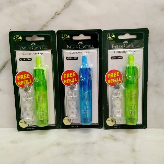 

Tip ex / Tipe x / Tipex / Tip x / Correction tape Kertas Faber-Castell QJR-506 + Refill