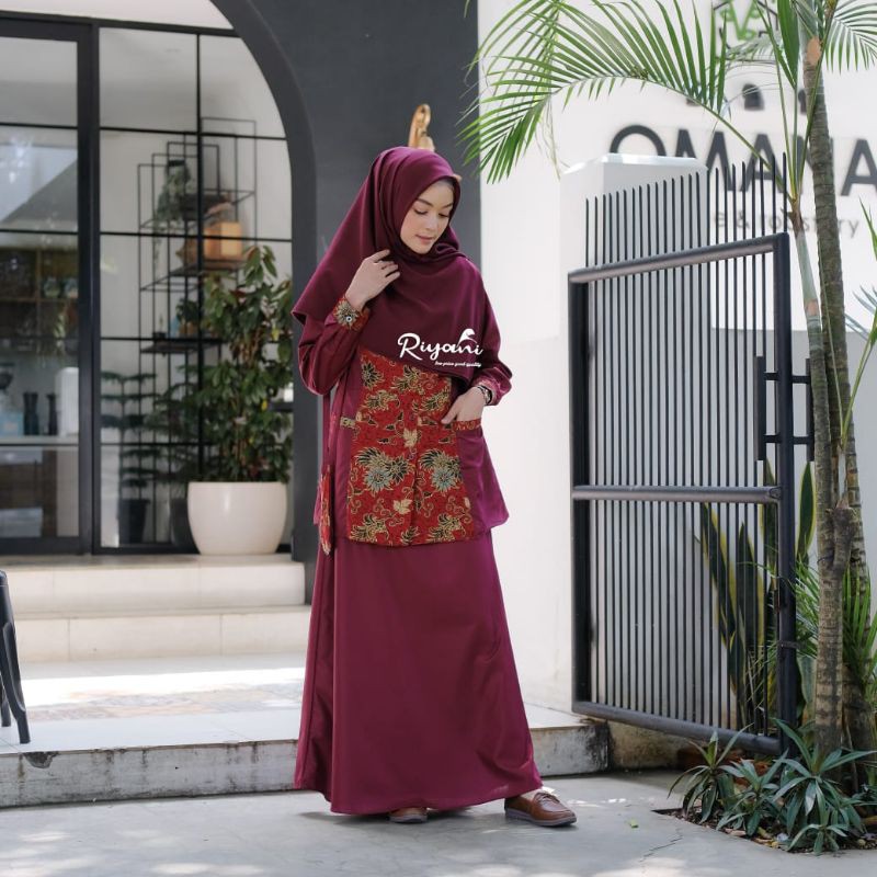 Gamis Batik - Gamis Batik Twopiece Ori by Riyani