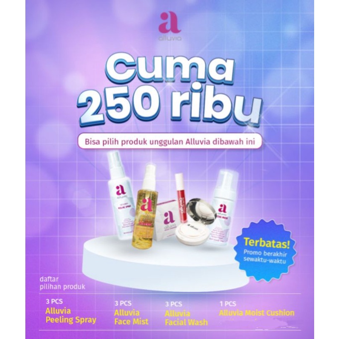 PROMO Alluvia Paket 250 / Paket hemat Alluvia / skincare hits