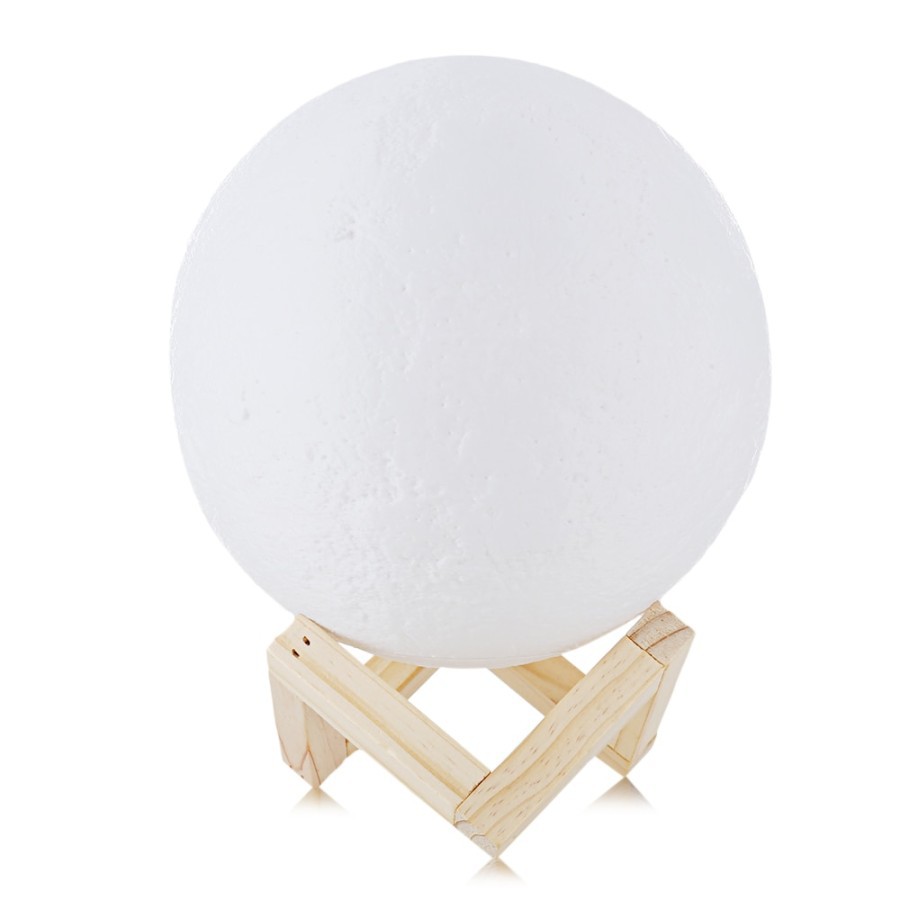 Lampu Tidur 3D Printed Moon Night Light Lamp - 3DPML